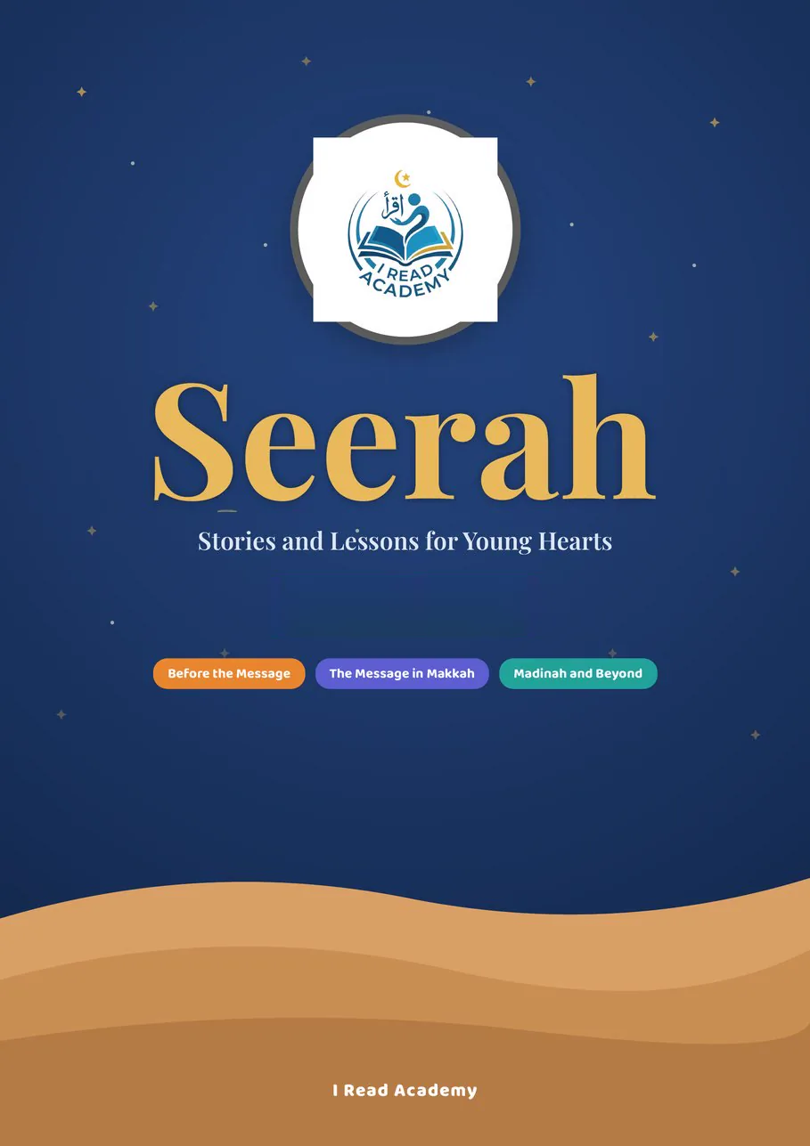 Front cover of the Seerah booklet by I Read Academy